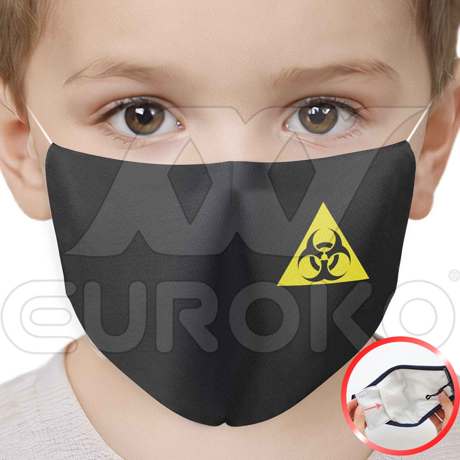 Nasen Schutz Schwarzer Baumwoll Mundschutz Face Mask Mund Nasen