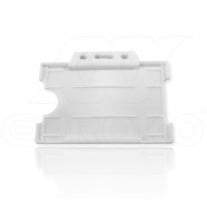 Weiße offenstehende Ausweishülle 9x6