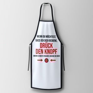 DRÜCK DEN KNOPF LATZSCHÜRZE