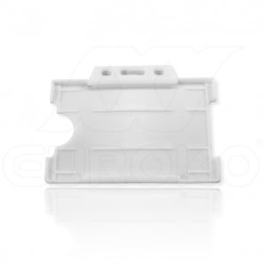 Weiße offenstehende Ausweishülle 9x6