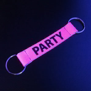 Neon Schlüsselanhänger bedrucken "double"