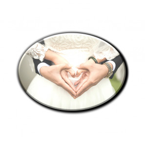 Ovale Holzmagnete für Kühlschrank 9cm x 6.5cm