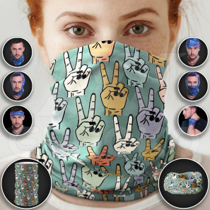 Polyschal mit Friedenszeichen