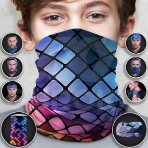 Karierter Schlauchschal für Kinder