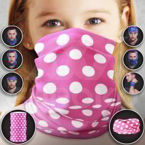 Gepunkteter Schlauchschal für Kinder