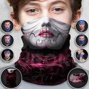 Rohrschal mit Rose für Kinder