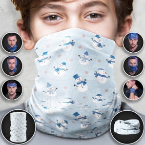 Schneemann Multifunktionstuch für Kinder