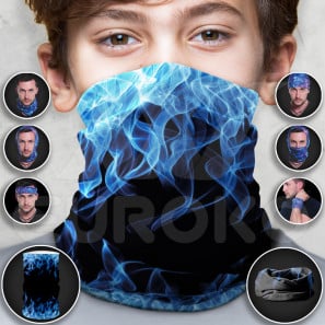 Multifunktionstuch blauer Flamme für Kinder