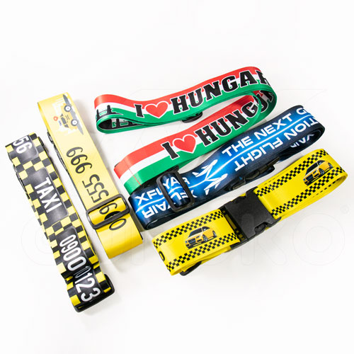 Koffergurt mit individuellem Druck Koffergurt mit individuellem Druck